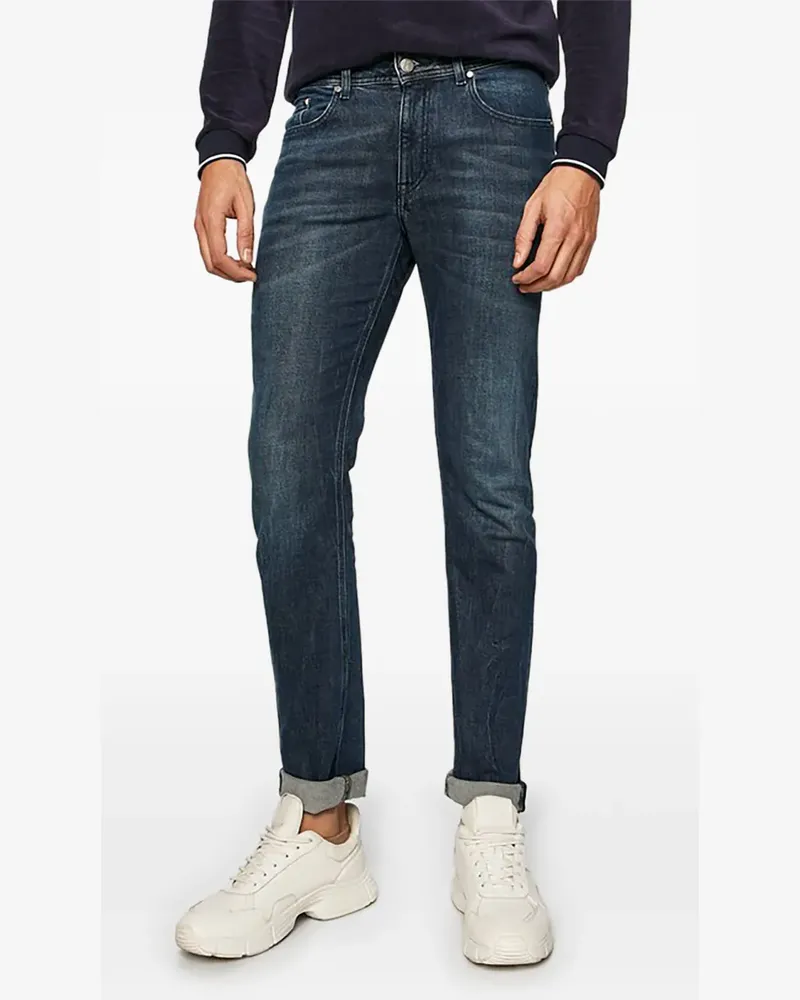 Karl Lagerfeld logo patch jeans - Blau Blau