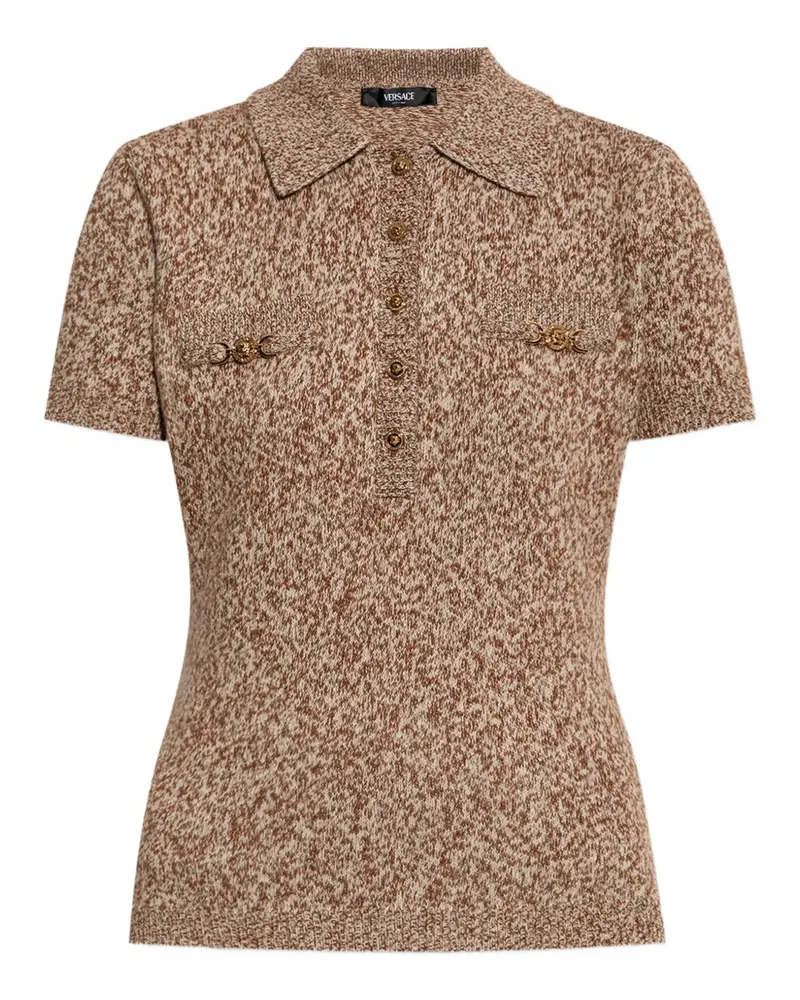 Versace Gestricktes Poloshirt - Braun Braun