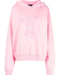 WE 11 DONE Hoodie mit Logo-Print Rosa