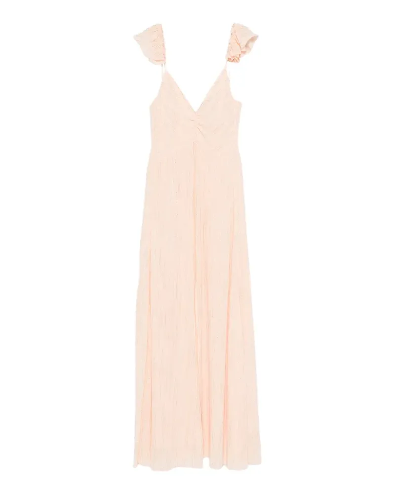forte_forte ruffled-detail maxi dress - Rosa Rosa