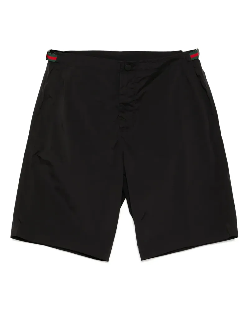 Gucci Gestreifte Badeshorts - Schwarz Schwarz