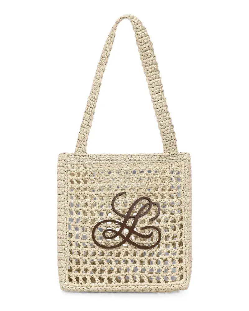 Luisa Spagnoli mini Isolette interwoven tote bag - Nude Nude