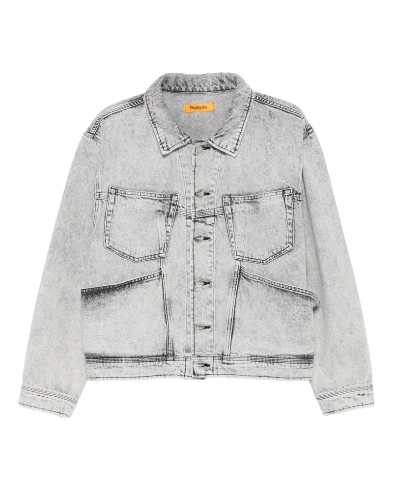Replay acid-wash denim jacket - Grau Grau