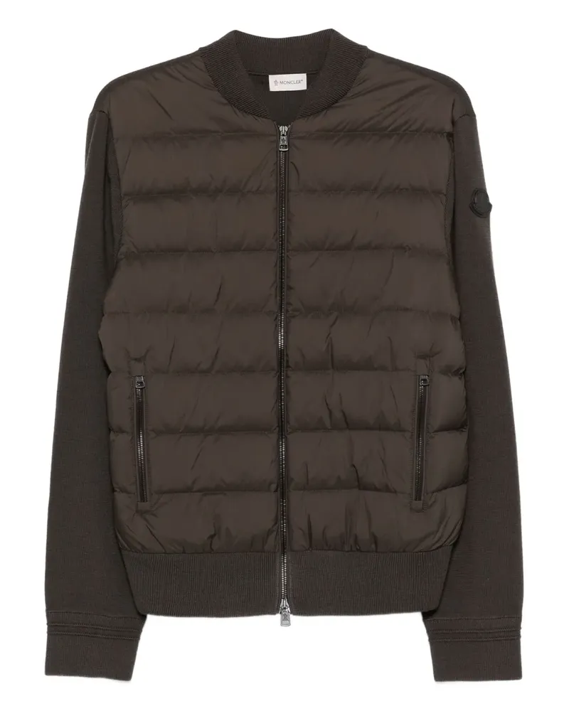 Moncler Gefütterter Cardigan mit Reißverschluss - Braun Braun