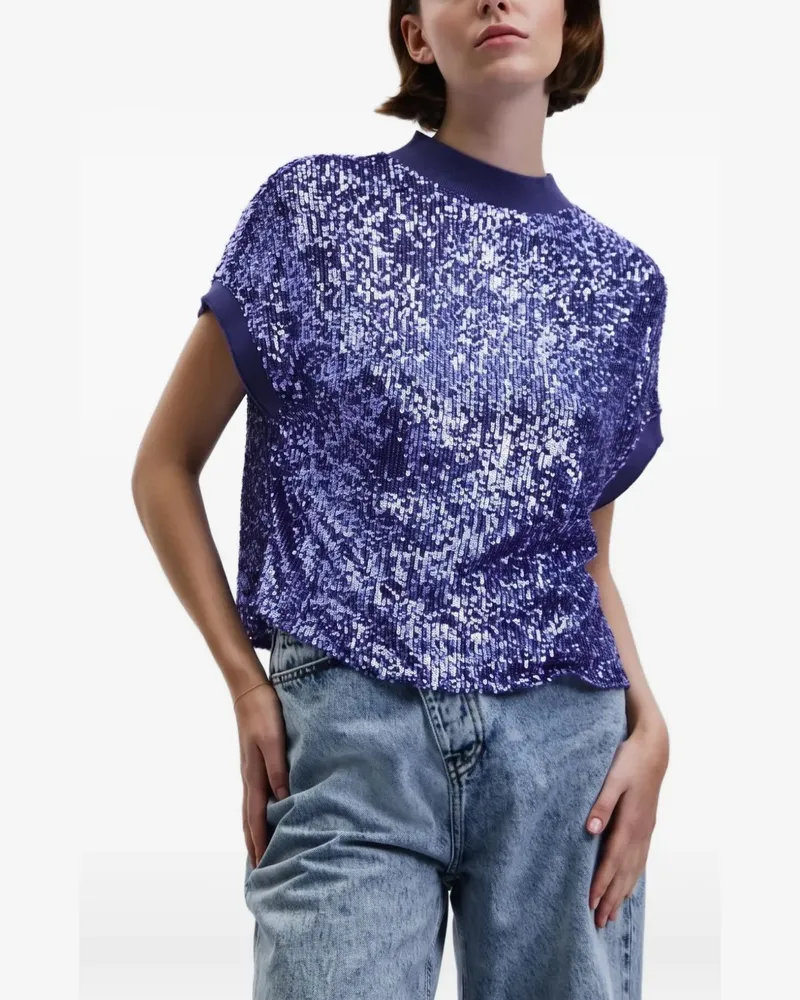 In The Mood for Love Cosima Oberteil mit Pailletten - Violett Violett
