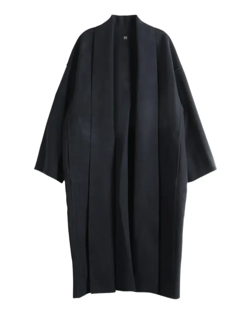 Taiga Takahashi shawl-collar drop-shoulder coat - Schwarz Schwarz
