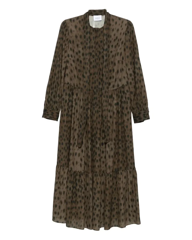 Akris long-sleeve midi dress - Braun Braun