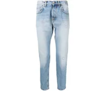 Tapered-Jeans mit Stone-Wash-Effekt