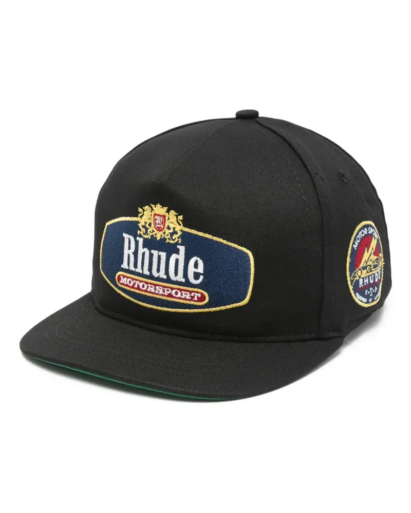 RHUDE logo-patch baseball cap - Schwarz Schwarz