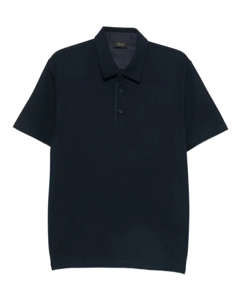 Brioni Poloshirt mit kurzen Ärmeln - Blau Blau