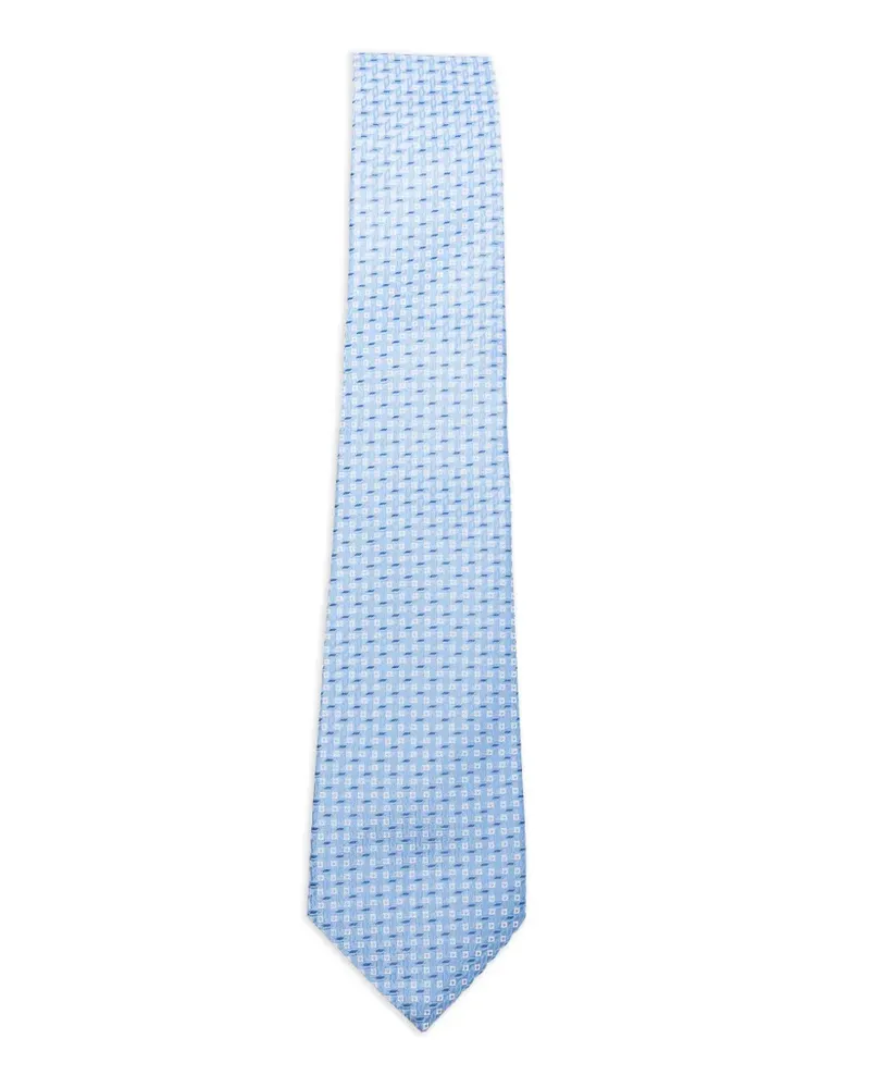 Canali patterned tie - Blau Blau
