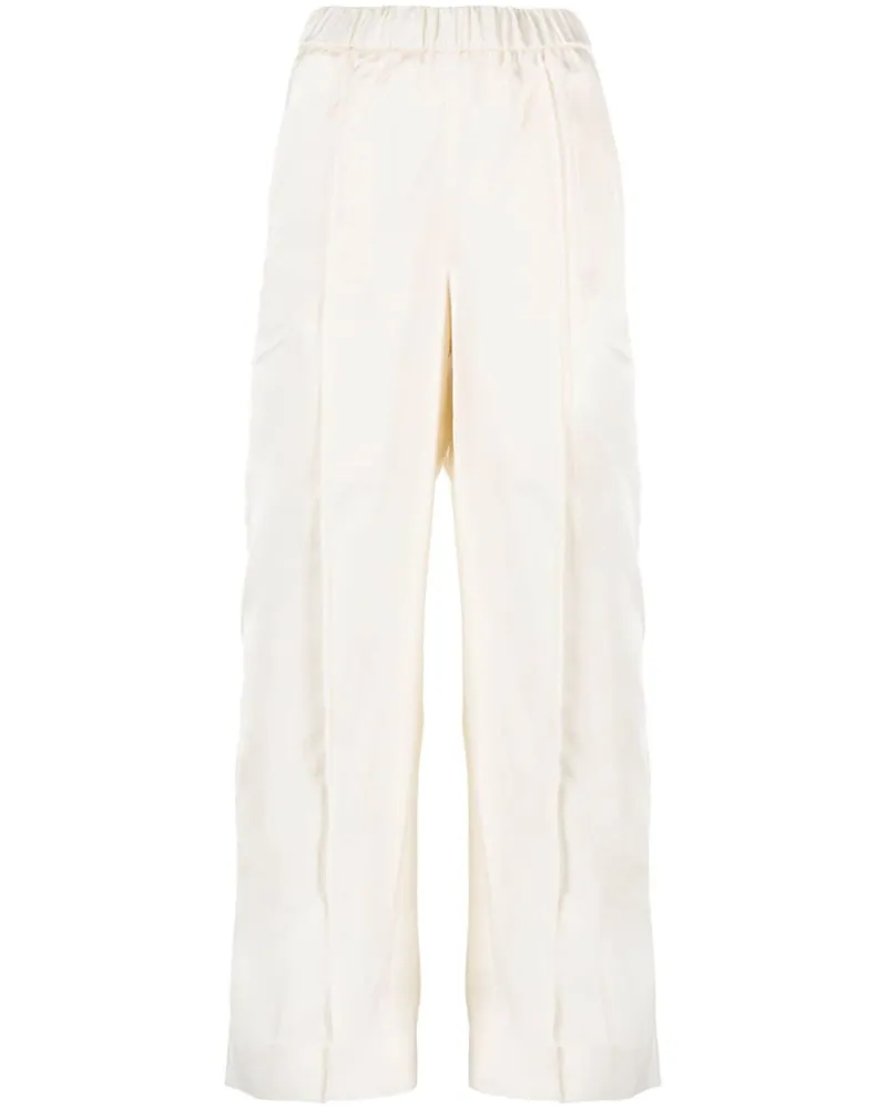 Jil Sander Hose mit Stretchbund - Weiß Weiß