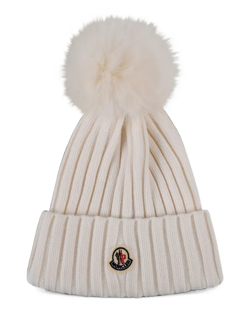 Moncler Gerippte Bommelmütze - Nude Nude