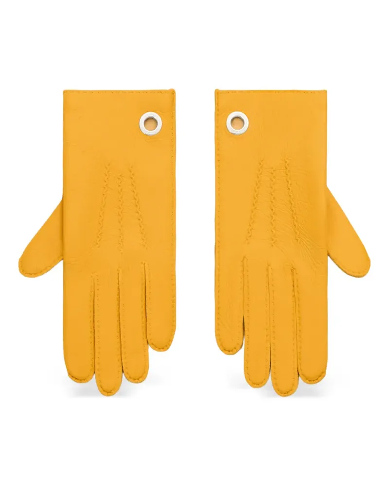 AMI Paris Handschuhe aus gekörntem Leder - Gelb Gelb