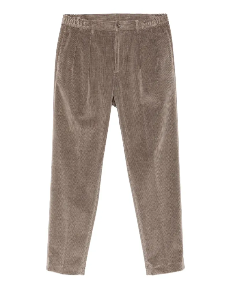 Tagliatore pleated corduroy trousers - Braun Braun