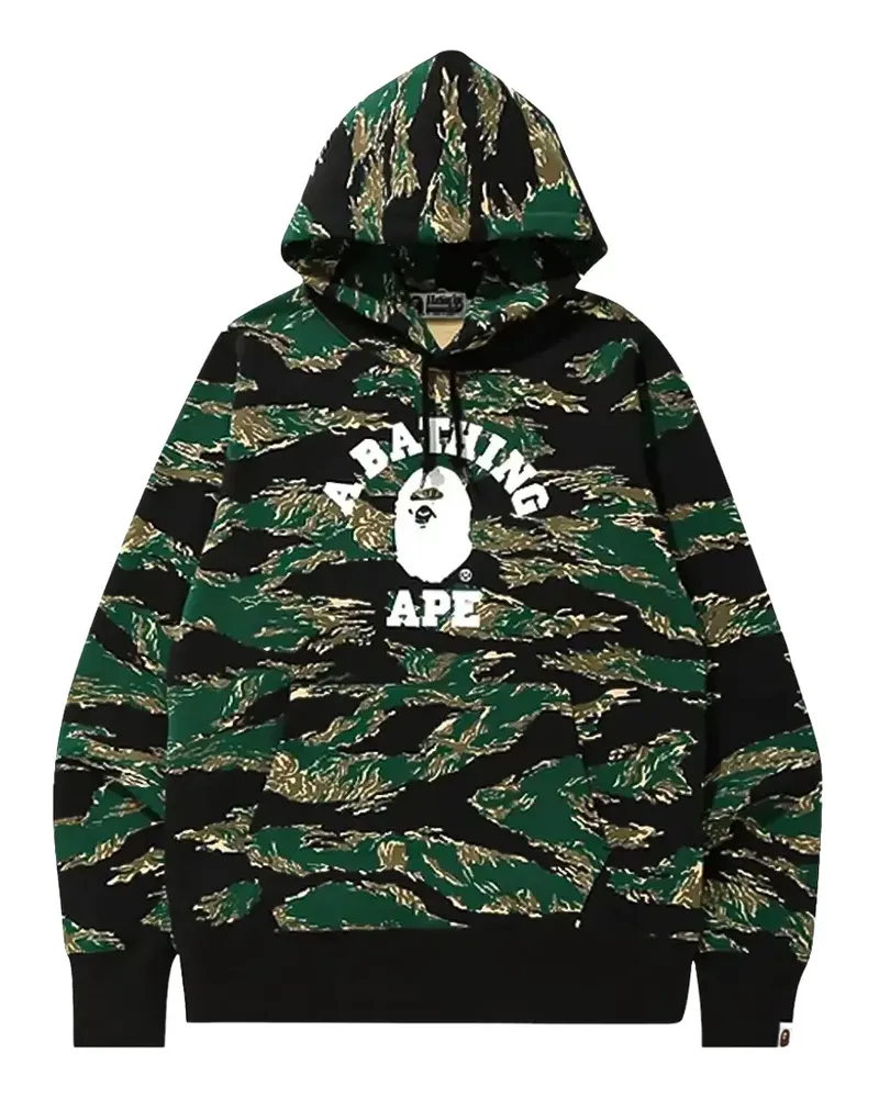 BAPE Tiger Camo College Hoodie - Schwarz Schwarz