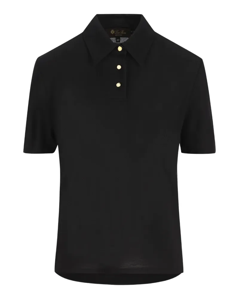 Loro Piana buttoned polo top - Schwarz Schwarz