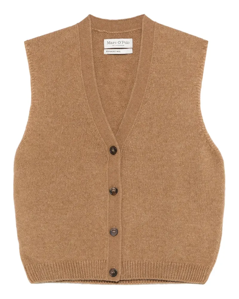 Marc O'Polo Weste mit Knöpfen - Braun Braun