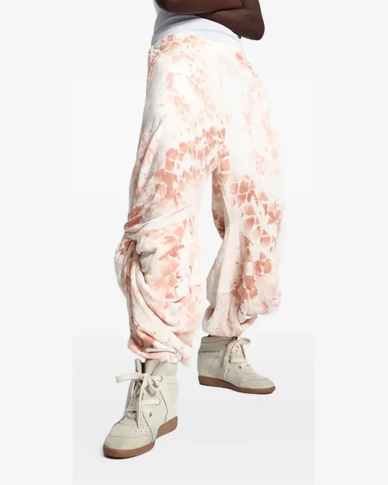 One Teaspoon draped snakeskin-print trousers - Nude Nude