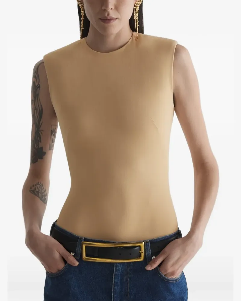 Thierry Mugler Ärmelloser Body - Nude Nude