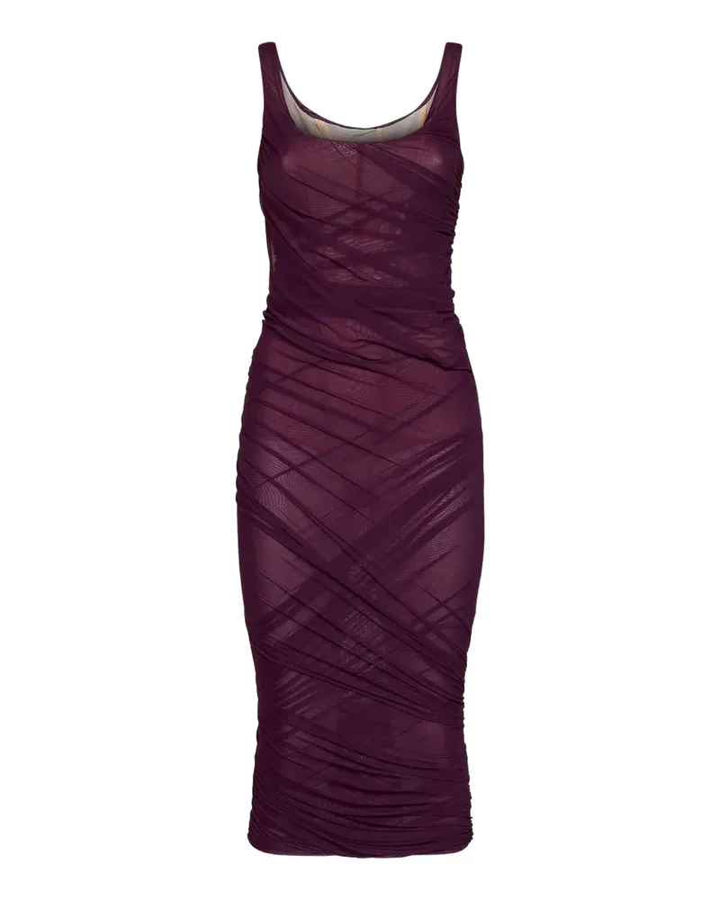 ATTICO draped asymmetric dress - Violett Violett