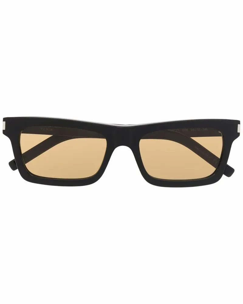 Saint Laurent Sonnenbrille mit eckigem Gestell - Schwarz Schwarz