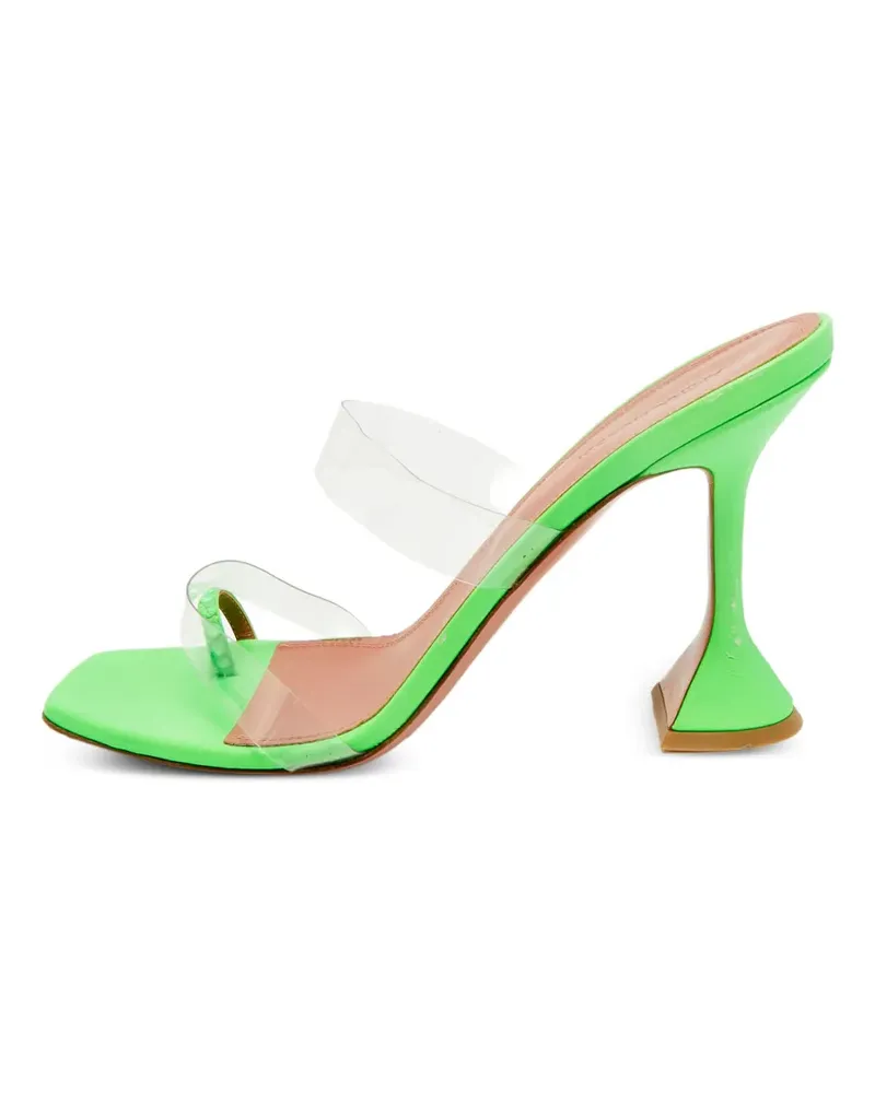 Amina Muaddi Transparente Sami Sandalen - Grün Grün