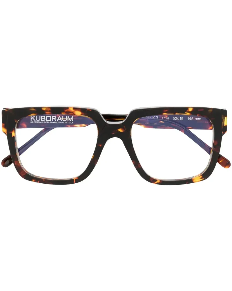 KUBORAUM K3 TOR Brille mit eckigem Gestell - Braun Braun