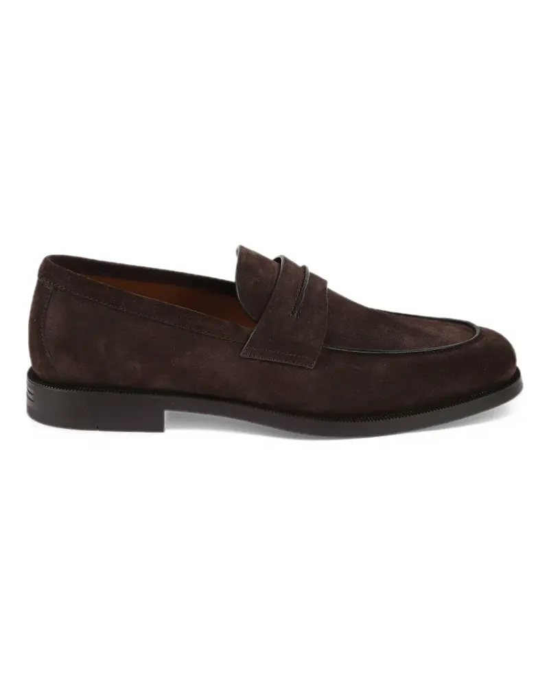 Ermenegildo Zegna suede penny-strap loafers - Braun Braun