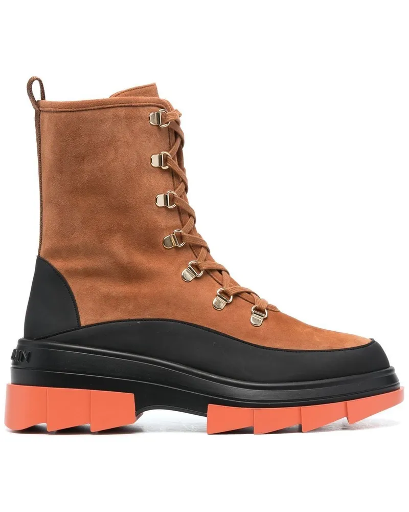 Stuart Weitzman Schnürstiefel aus Wildleder - Braun Braun