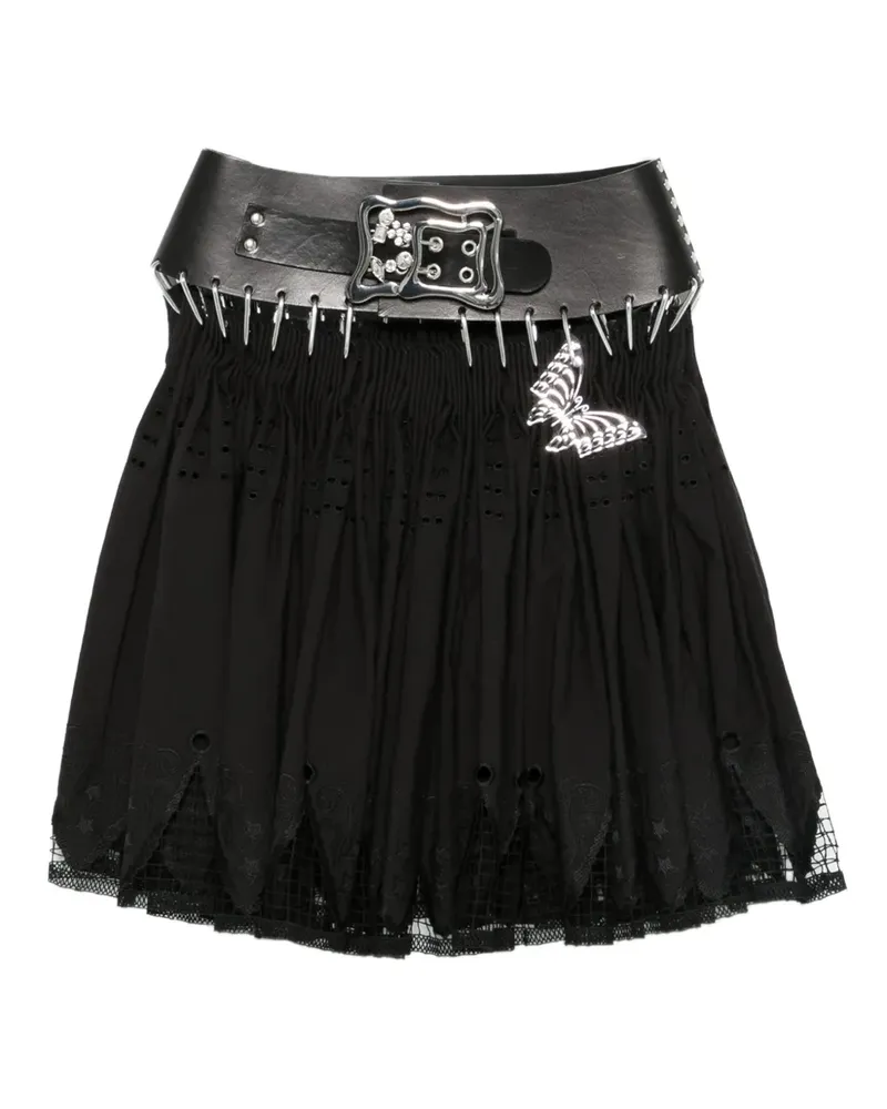 CHOPOVA LOWENA Karabinerrock mit Schmetterling-Applikation - Schwarz Schwarz