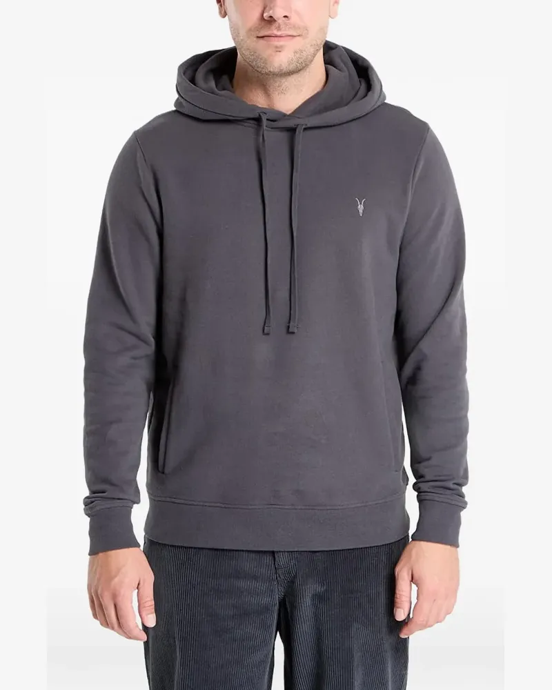 AllSaints Raven logo-embroidered hoodie - Grau Grau
