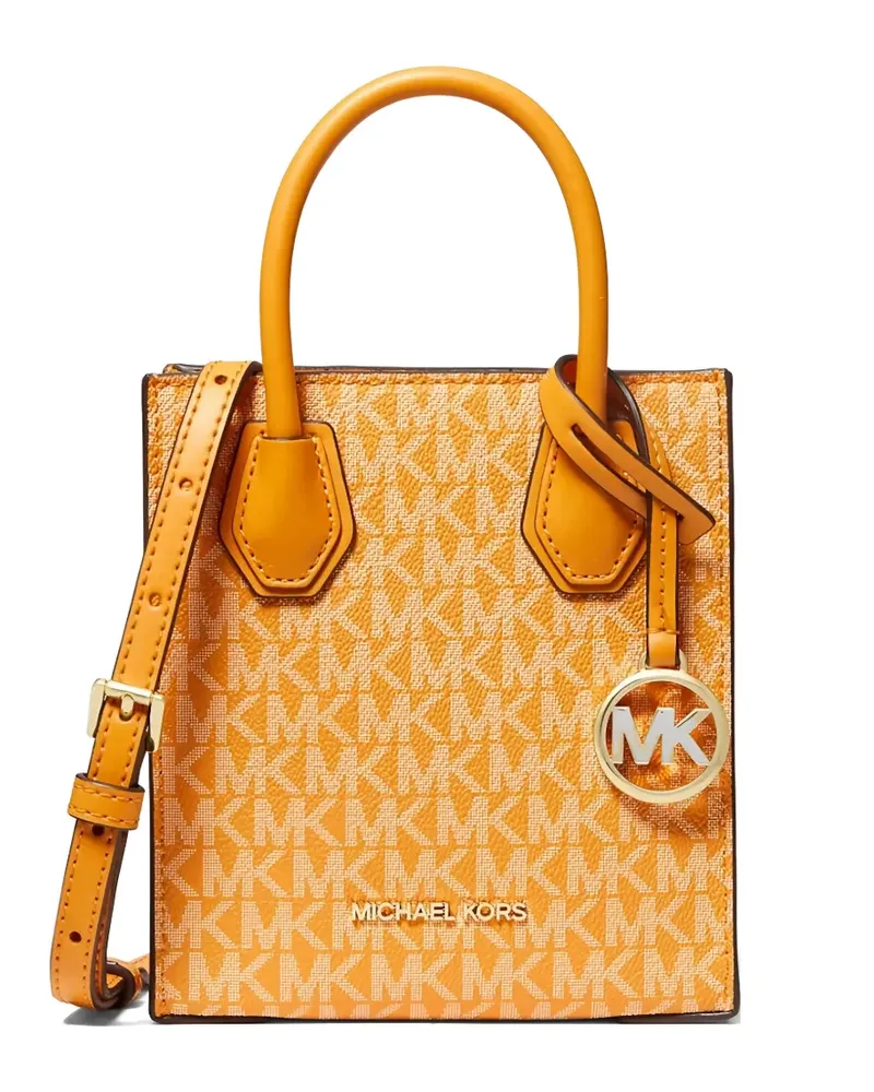 Michael Kors extra small Mercer leather cross body bag - Orange Orange