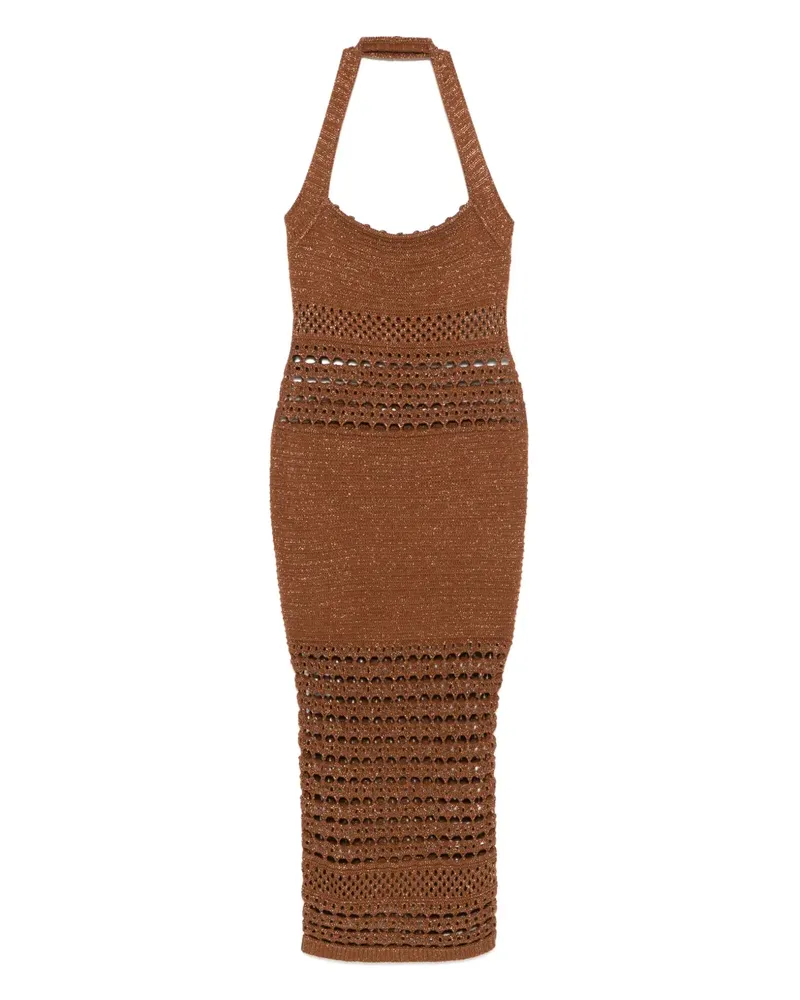 Retrofête Gestricktes Minikleid - Braun Braun