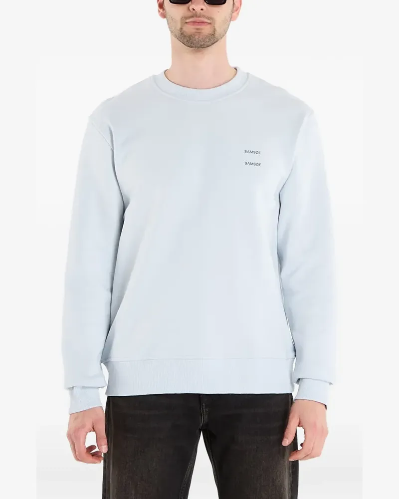 Samsøe & Samsøe Joel Sweatshirt mit Logo-Print - Blau Blau