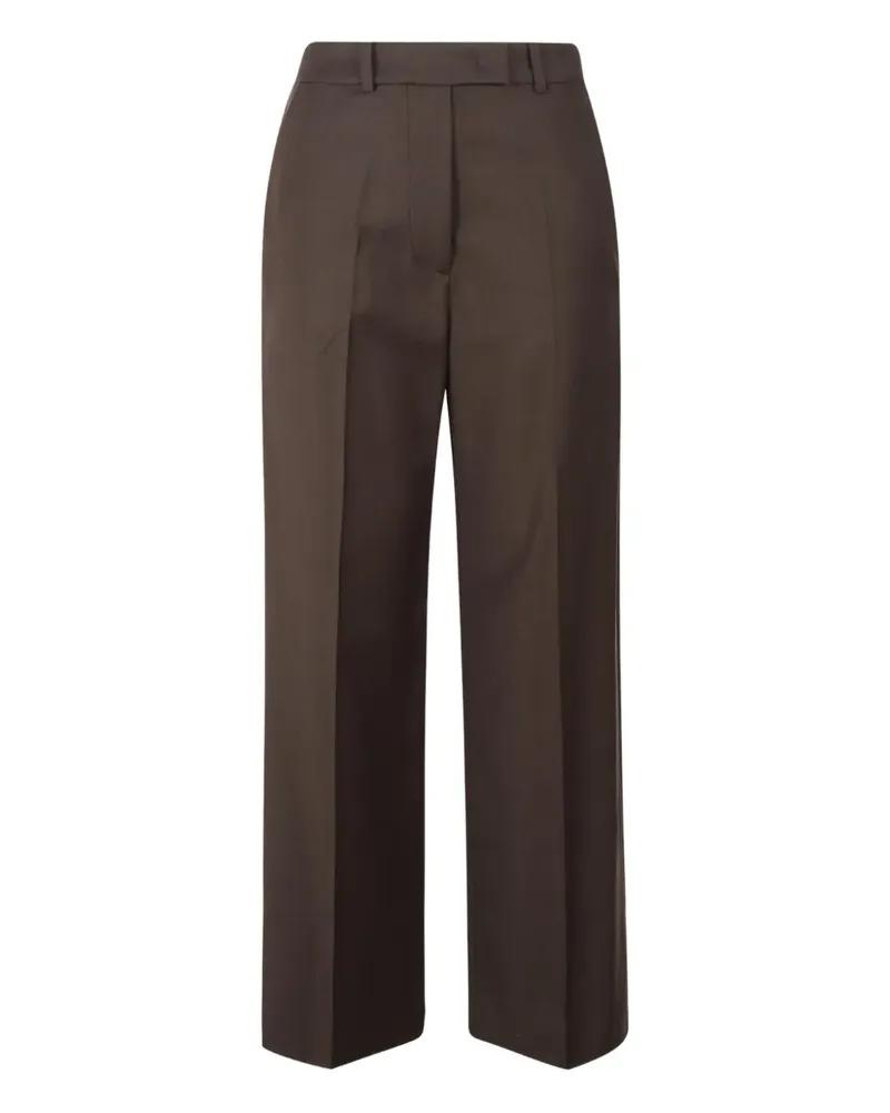 FRANKIE Shop Brickell Flannel belt loops trousers - Braun Braun