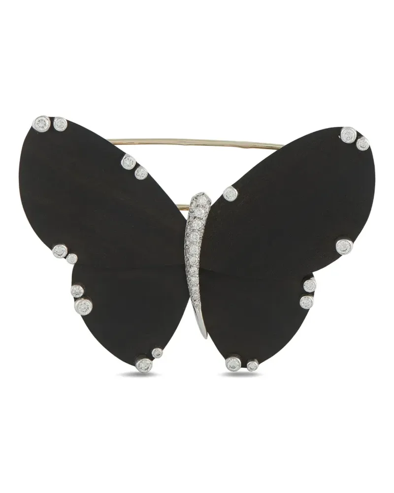 Van Cleef & Arpels 18K white gold diamond butterfly brooch - Silber Silber