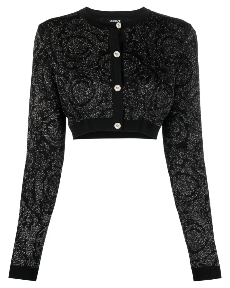 Versace Cardigan mit Barocco-Print - Schwarz Schwarz