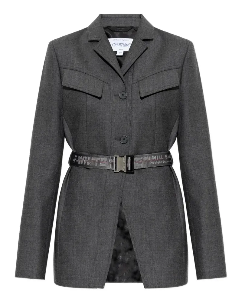 OFF-WHITE Blazer mit Gürtel - Grau Grau