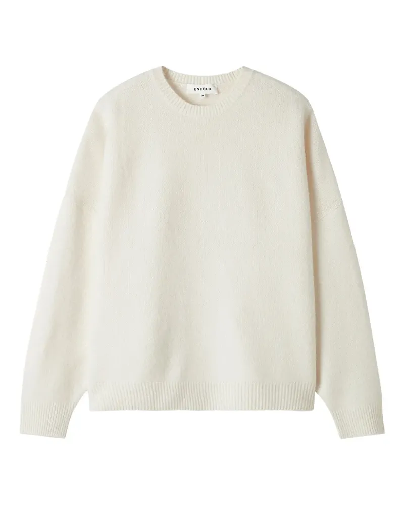 ENFÖLD crew-neck drop-shoulder sweater - Weiß Weiß