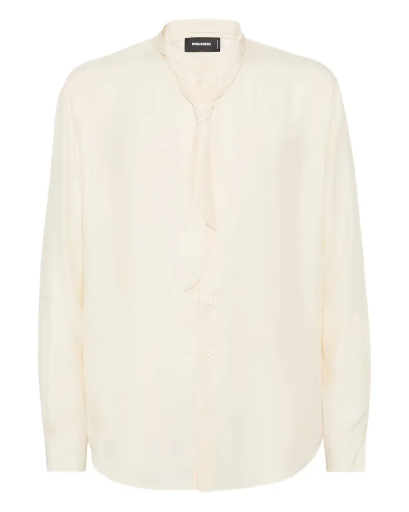 Dsquared2 Hemd aus Seidensatin - Nude Nude