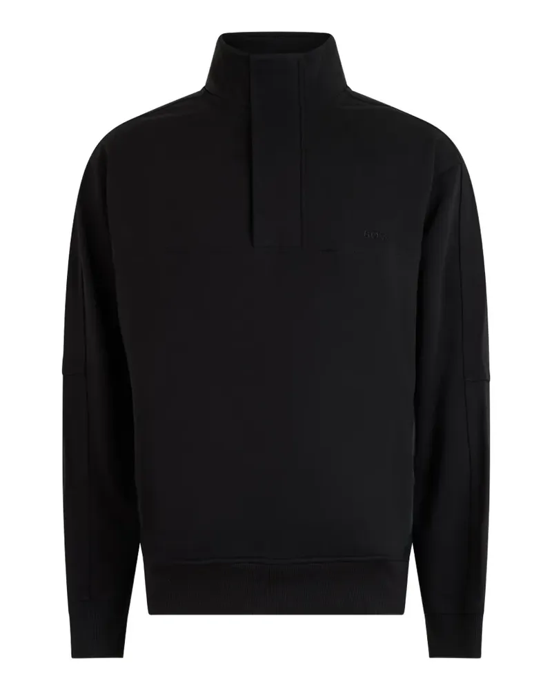 HUGO BOSS logo-embroidered high-neck sweater - Schwarz Schwarz