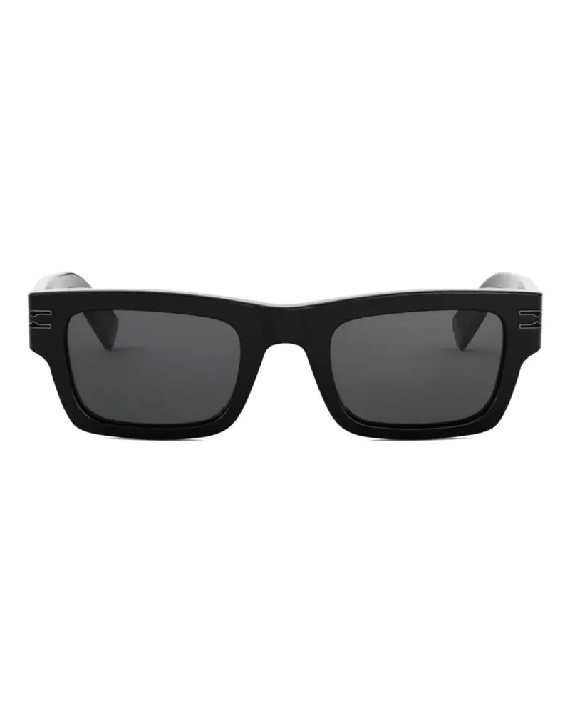 Bulgari rectangle-frames sunglasses - Schwarz Schwarz