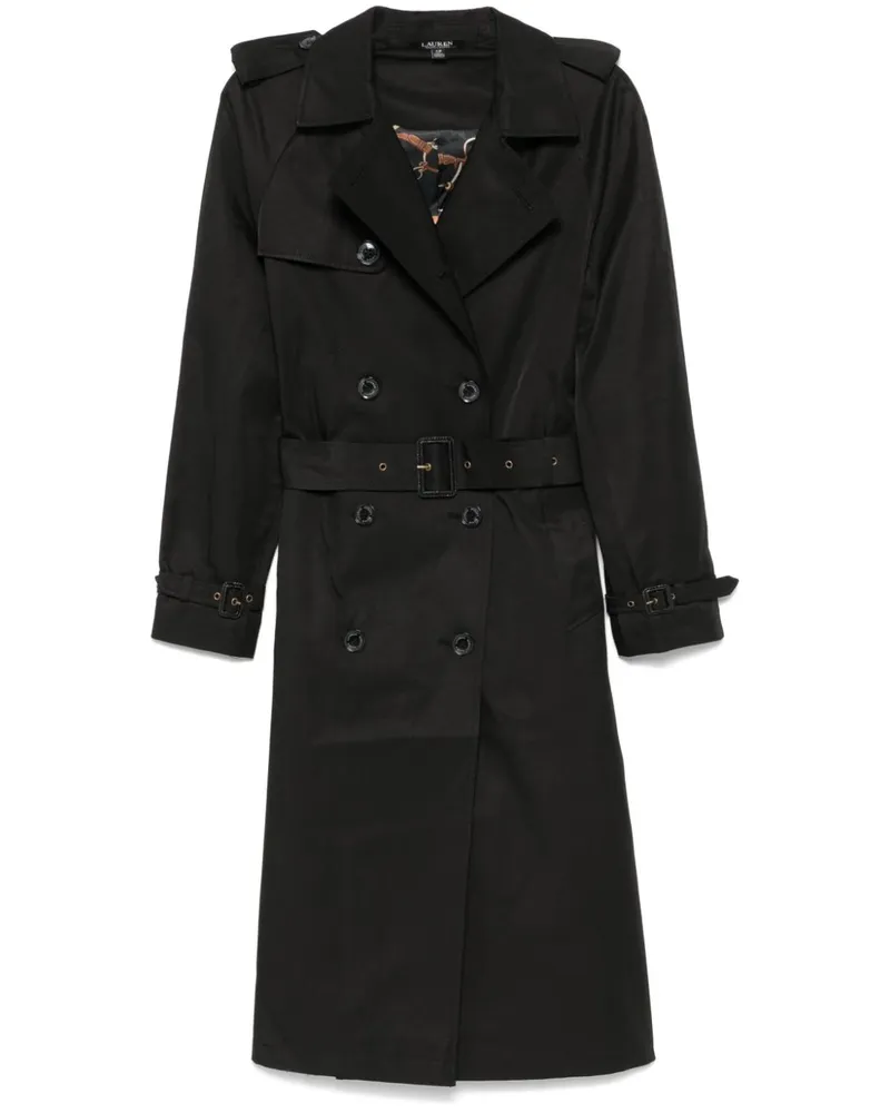Ralph Lauren Zweireihiger Trenchcoat - Schwarz Schwarz
