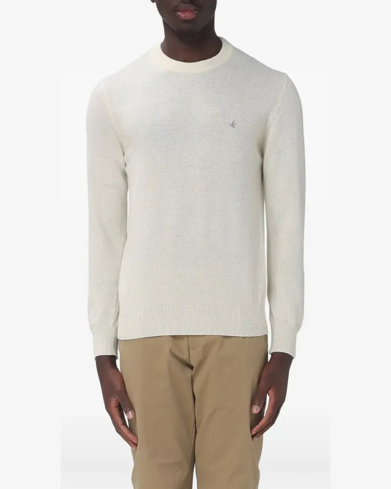 Brooksfield crew-neck wool sweater - Weiß Weiß