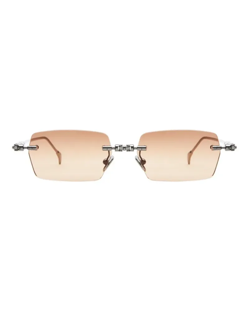 KUBORAUM Rahmenlose H61 Sonnenbrille - Silber Silber