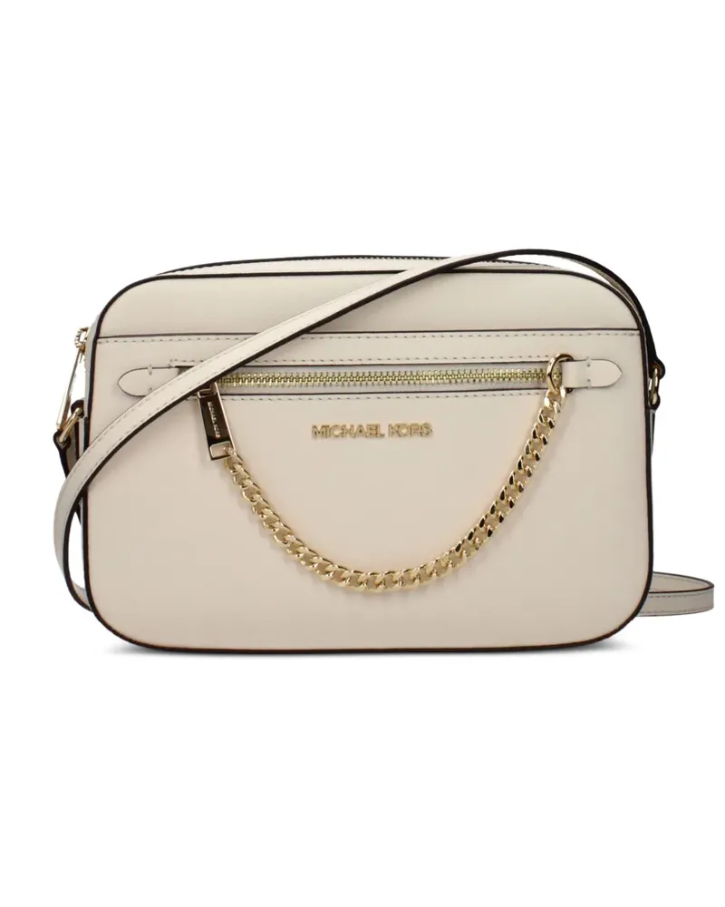 Michael Kors large Jet Set saffiano leather crossbody bag - Nude Nude