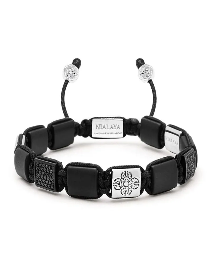 Nialaya The CZ Flatbead Armband - Silber Silber