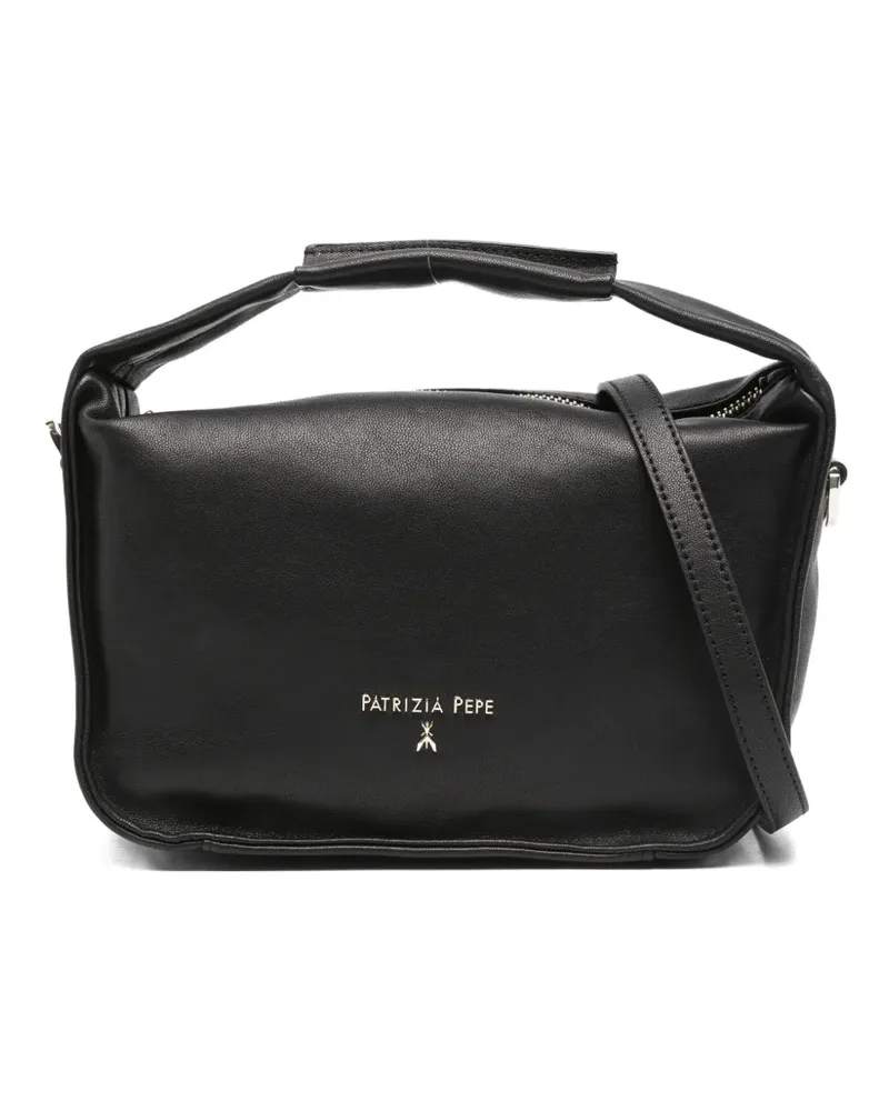 Patrizia Pepe Small Contemporary Hobo leather tote bag - Schwarz Schwarz