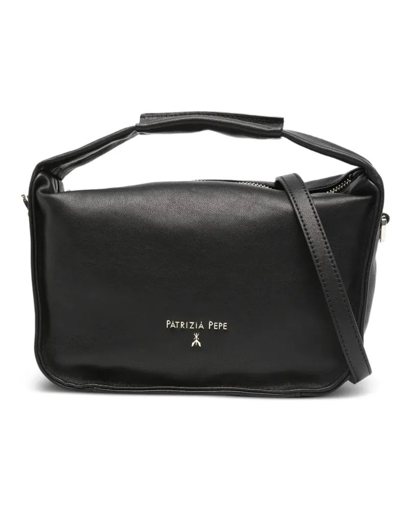 Patrizia Pepe Small Contemporary Hobo leather tote bag - Schwarz Schwarz